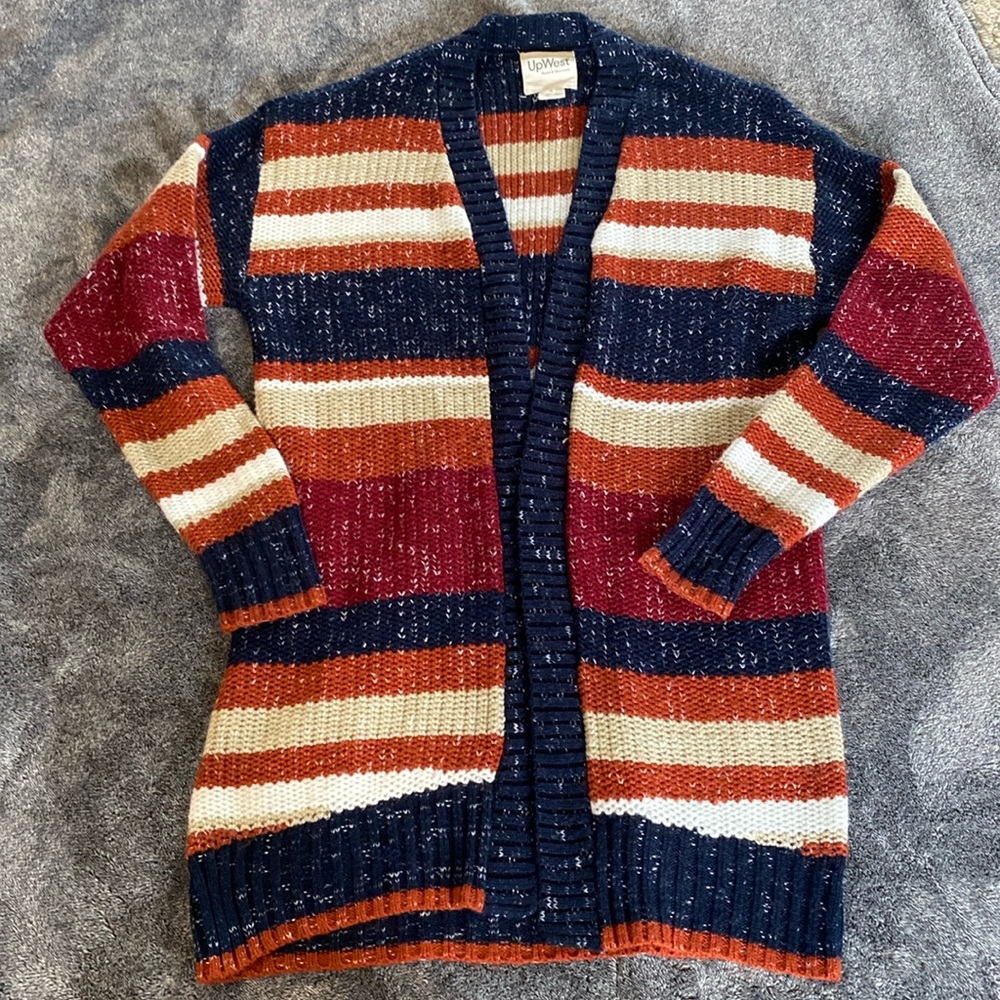 UpWest Small Multicolored Striped Sweater Cardigan